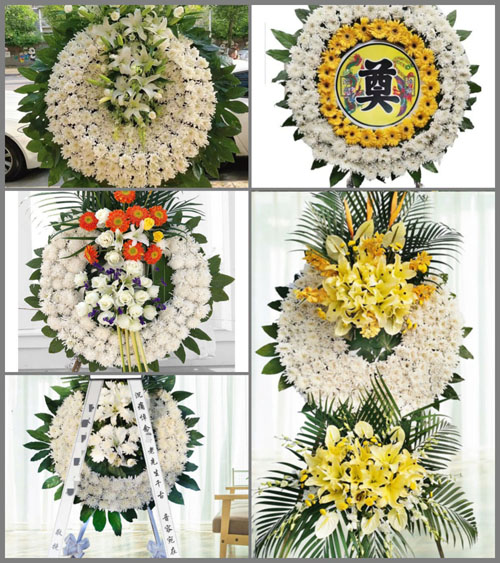 四川成都龙泉驿区黄土镇洪福村花圈速递
